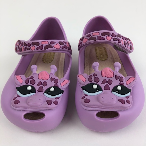 Mini Melissa Giraffe Mary Janes Shoes purple NIB - Picture 3 of 8